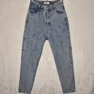 Mistress Rocks Los Angeles High Waist Tapered Acid Wash Jeans Size Small